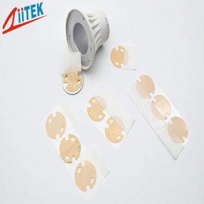 Motor Controllers Light Amber Customized 1.6W Phase Change Thermal Pad 0.102mm Thickness