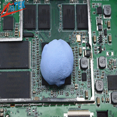 Blue Thermally Conductive Putty Heat Transfer thermal Silicone gel  2.5g/CC For Telecom Industry